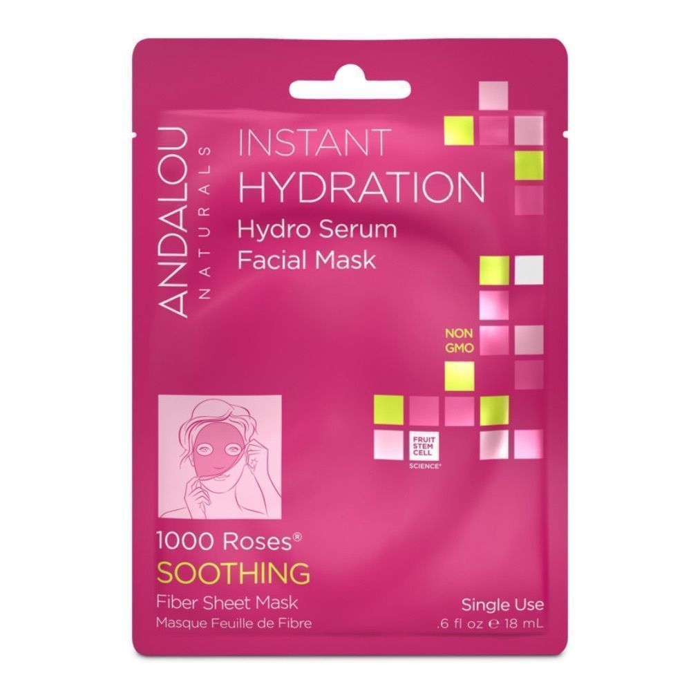 $3❤️‍🔥 Andalou Naturals Instant Hydration Facial Sheet Mask Hydro Serum NEW